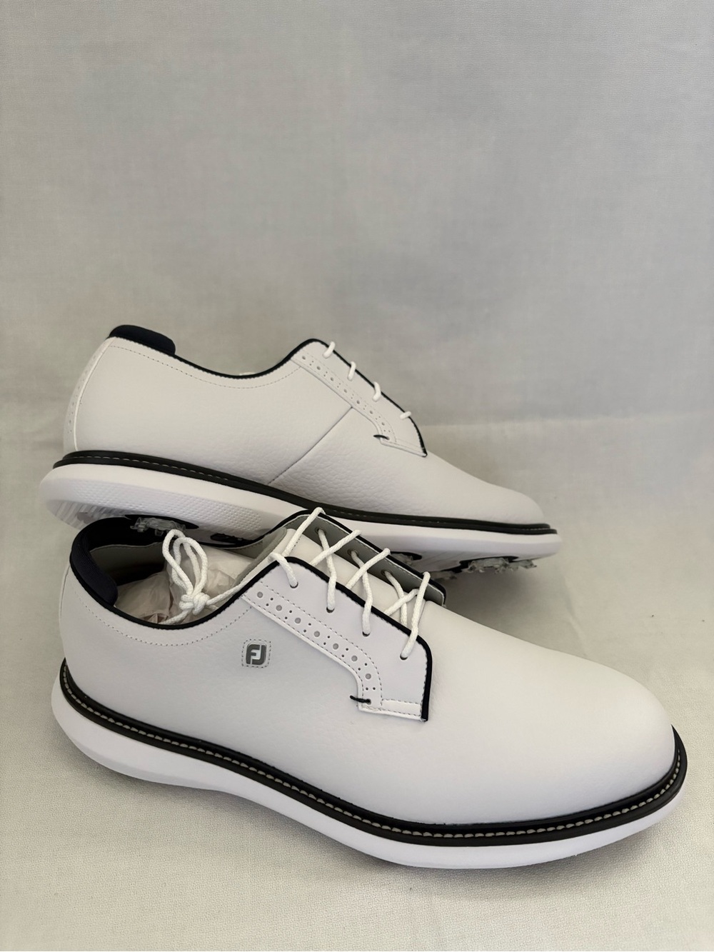 FootJoy White and Black Men's Golf Oxfords